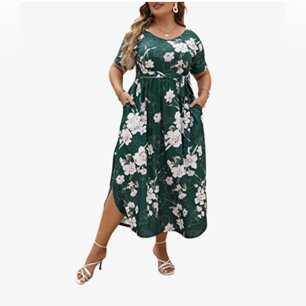 Floral Green Dress